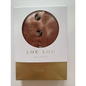 Lou Lou & Co Bamboo Romper Weston Print 6M Clay Rust Neutral New in Box